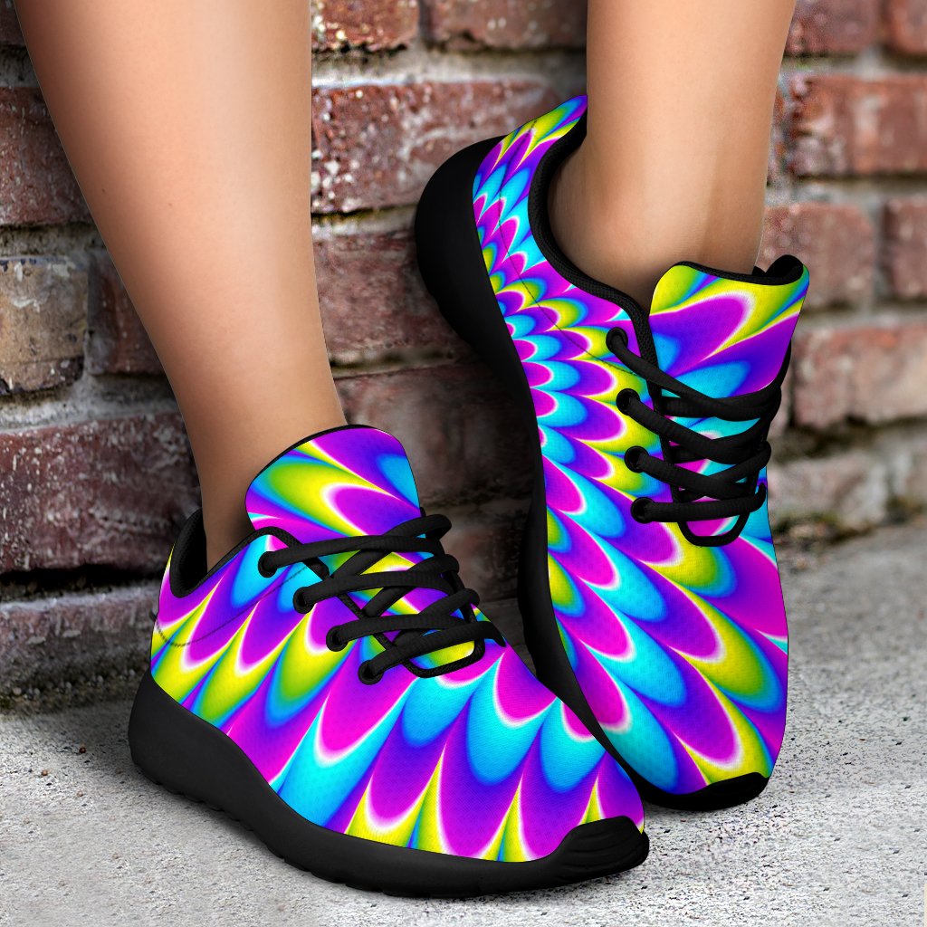 Abstract Dizzy Moving Optical Illusion Sport Shoes GearFrost