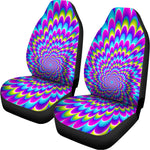 Abstract Dizzy Moving Optical Illusion Universal Fit Car Seat Covers