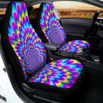 Abstract Dizzy Moving Optical Illusion Universal Fit Car Seat Covers