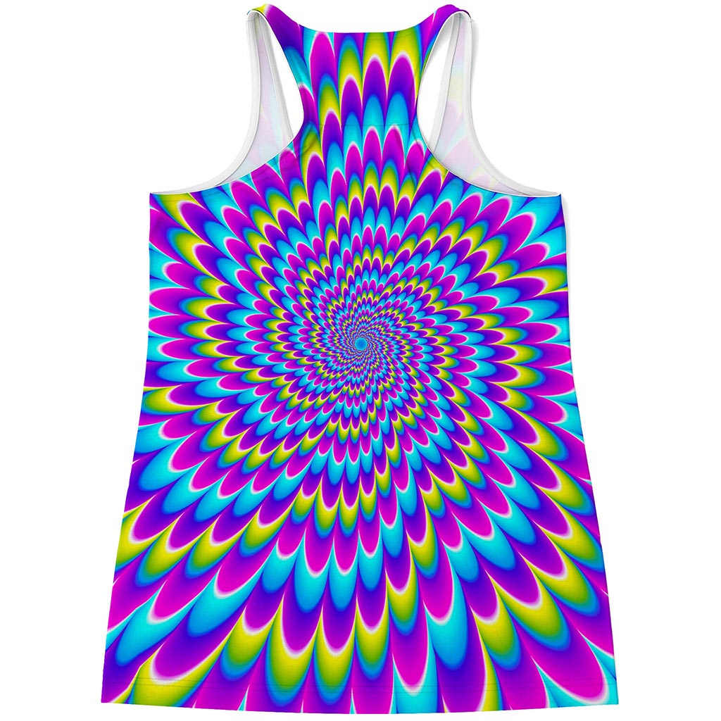 Abstract Dizzy Moving Optical Illusion Women's Racerback Tank Top