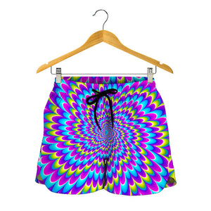 Abstract Dizzy Moving Optical Illusion Women's Shorts