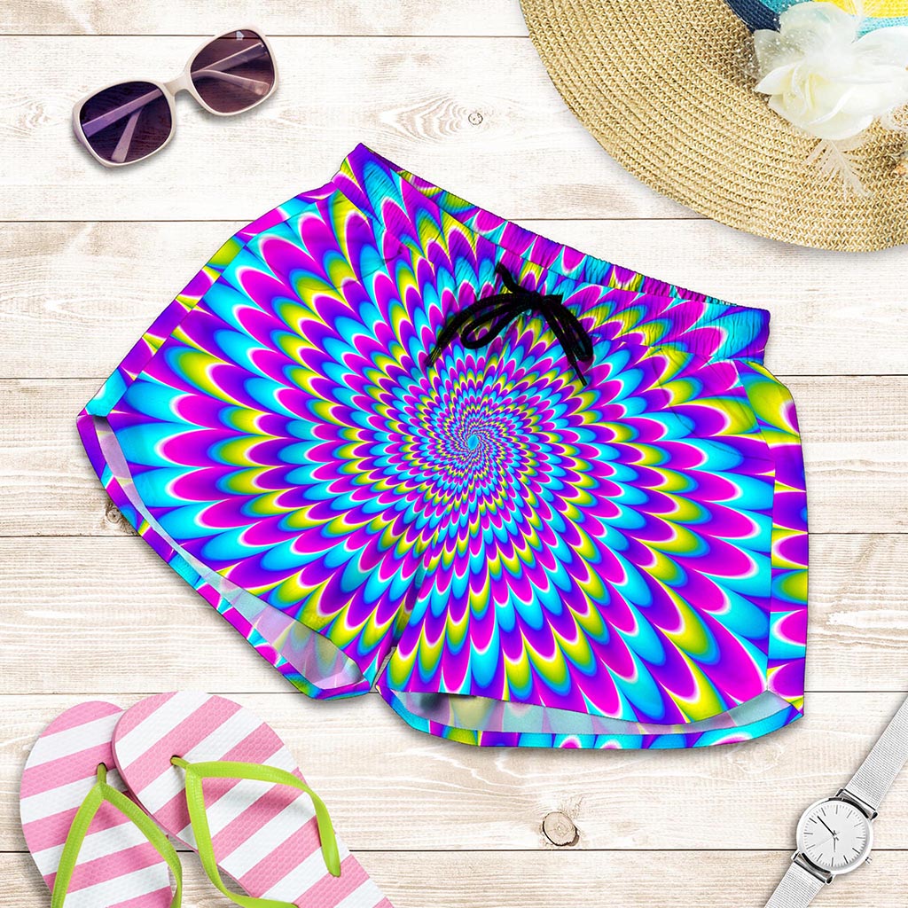 Abstract Dizzy Moving Optical Illusion Women's Shorts