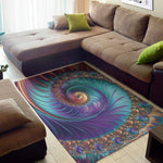 Abstract Fractal Print Area Rug