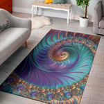 Abstract Fractal Print Area Rug