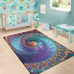 Abstract Fractal Print Area Rug