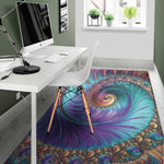Abstract Fractal Print Area Rug