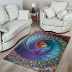 Abstract Fractal Print Area Rug