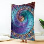 Abstract Fractal Print Blanket