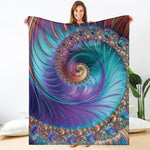 Abstract Fractal Print Blanket