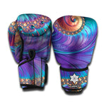 Abstract Fractal Print Boxing Gloves
