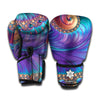 Abstract Fractal Print Boxing Gloves