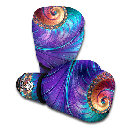 Abstract Fractal Print Boxing Gloves