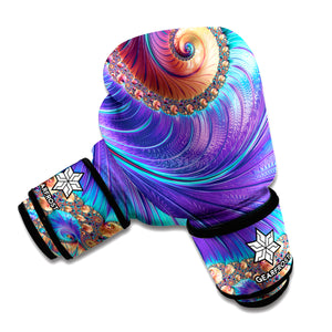 Abstract Fractal Print Boxing Gloves