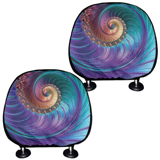 Abstract Fractal Print Car Headrest Covers