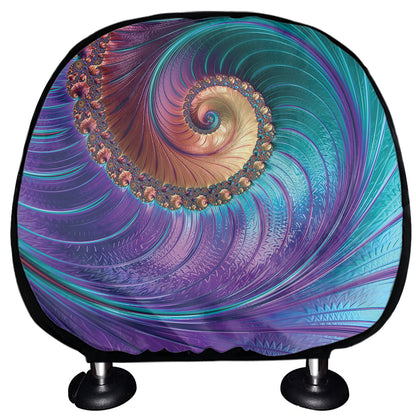 Abstract Fractal Print Car Headrest Covers