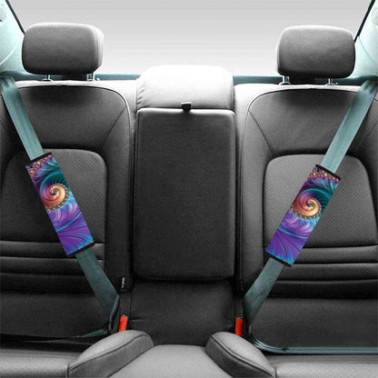 Abstract Fractal Print Car Seat Belt Covers