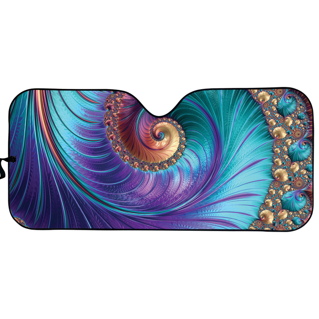 Abstract Fractal Print Car Sun Shade