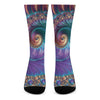 Abstract Fractal Print Crew Socks