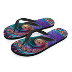 Abstract Fractal Print Flip Flops