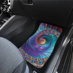 Abstract Fractal Print Front and Back Car Floor Mats