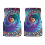 Abstract Fractal Print Front Car Floor Mats