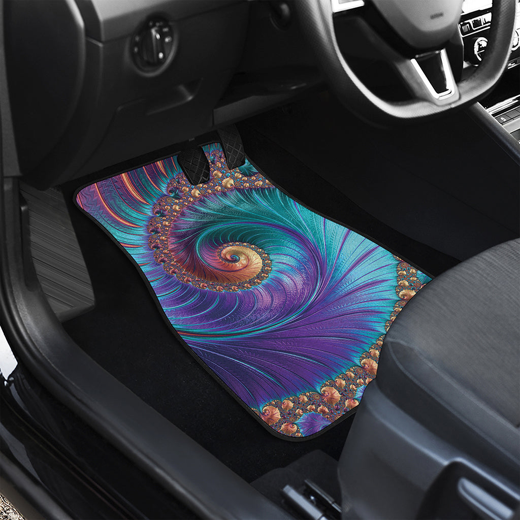 Abstract Fractal Print Front Car Floor Mats