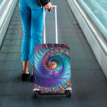 Abstract Fractal Print Luggage Cover