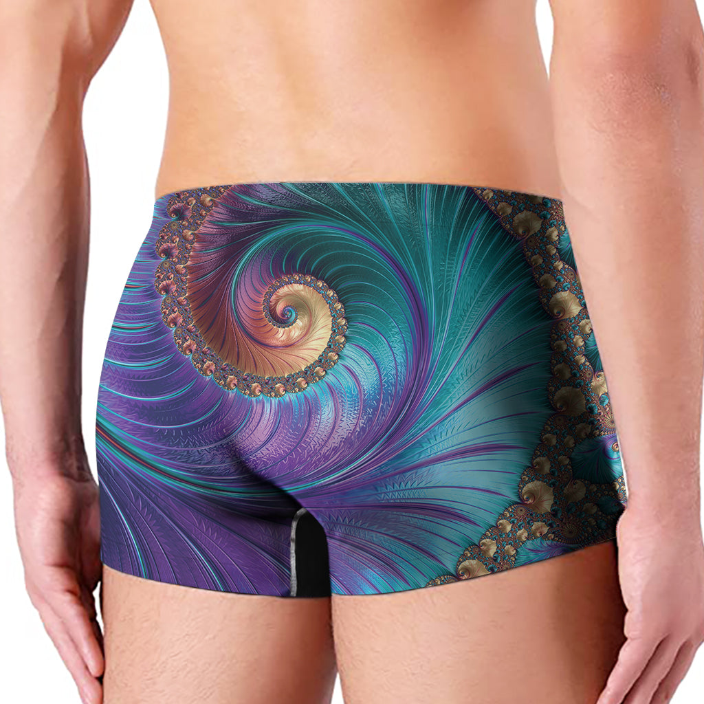 Abstract Fractal Print Men's Boxer Briefs