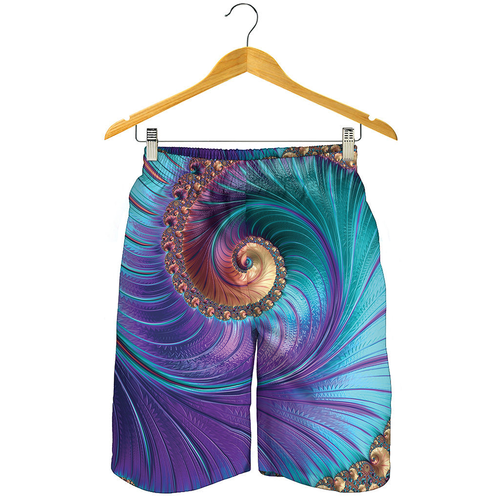 Abstract Fractal Print Men's Shorts