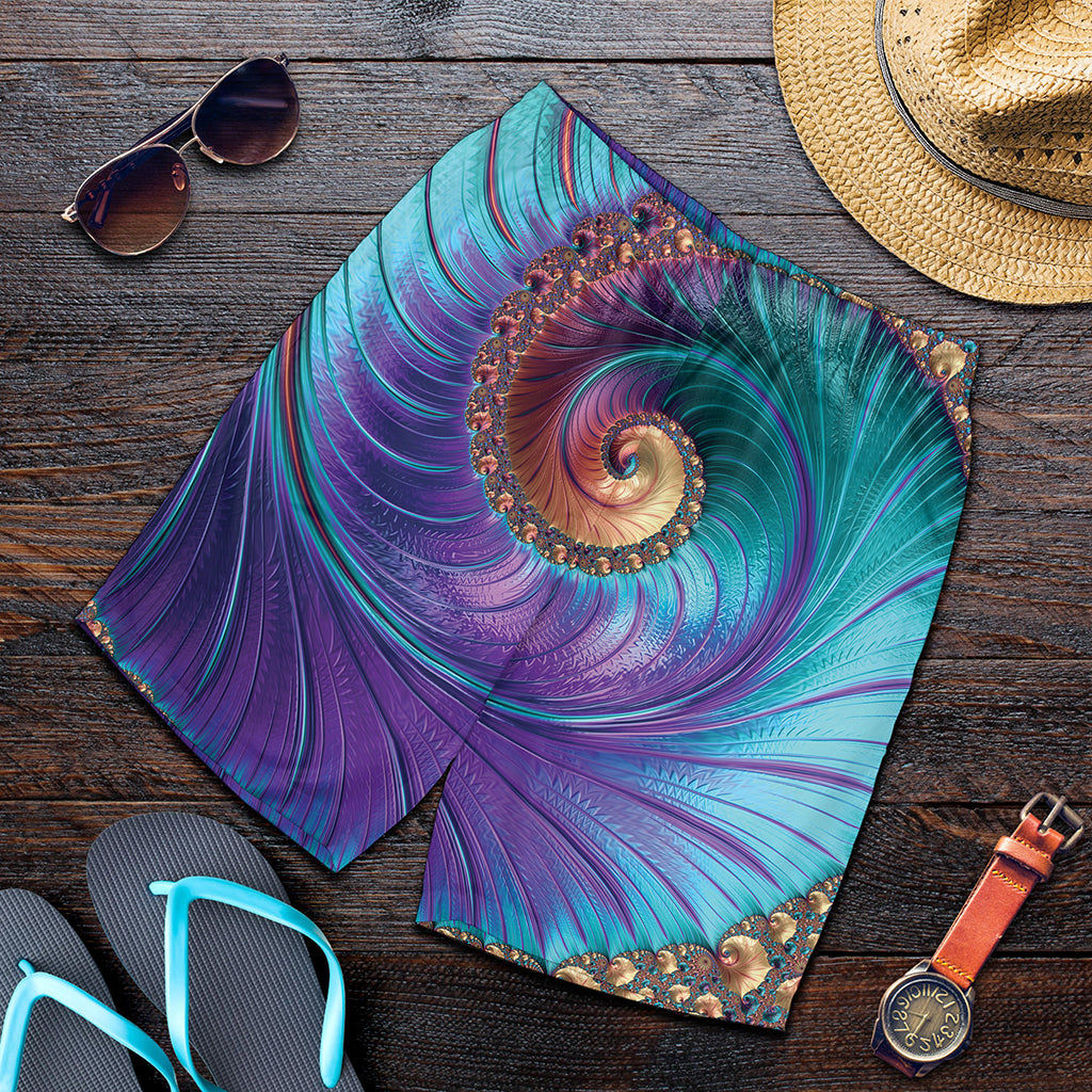 Abstract Fractal Print Men's Shorts