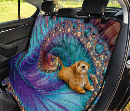Abstract Fractal Print Pet Car Back Seat Cover