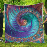 Abstract Fractal Print Quilt