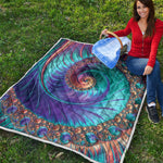 Abstract Fractal Print Quilt