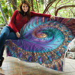 Abstract Fractal Print Quilt