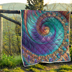 Abstract Fractal Print Quilt