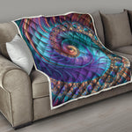 Abstract Fractal Print Quilt