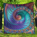 Abstract Fractal Print Quilt