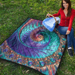 Abstract Fractal Print Quilt