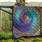 Abstract Fractal Print Quilt