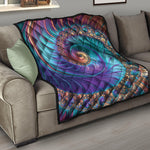 Abstract Fractal Print Quilt