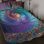 Abstract Fractal Print Quilt Bed Set