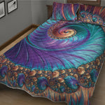 Abstract Fractal Print Quilt Bed Set