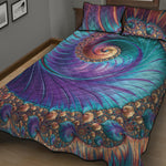 Abstract Fractal Print Quilt Bed Set