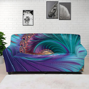 Abstract Fractal Print Sofa Cover