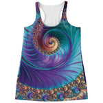 Abstract Fractal Print Women's Racerback Tank Top