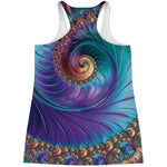 Abstract Fractal Print Women's Racerback Tank Top