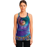 Abstract Fractal Print Women's Racerback Tank Top