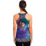Abstract Fractal Print Women's Racerback Tank Top