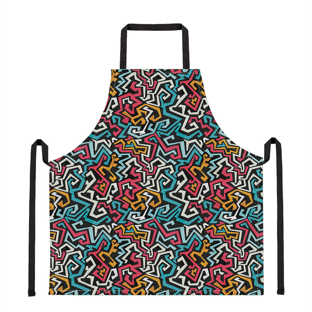 Abstract Funky Pattern Print Apron