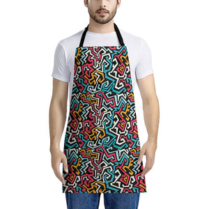 Abstract Funky Pattern Print Apron